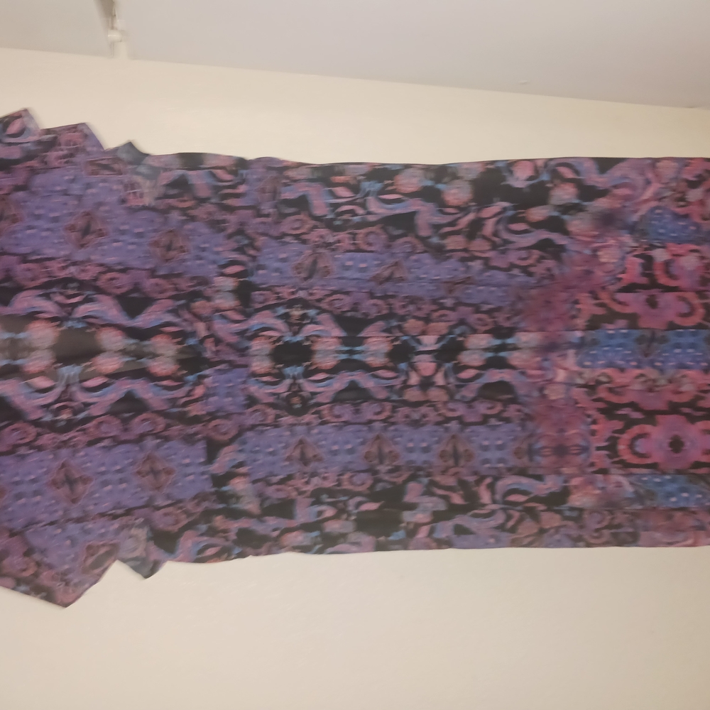 Purple and Pink Patterned Dress